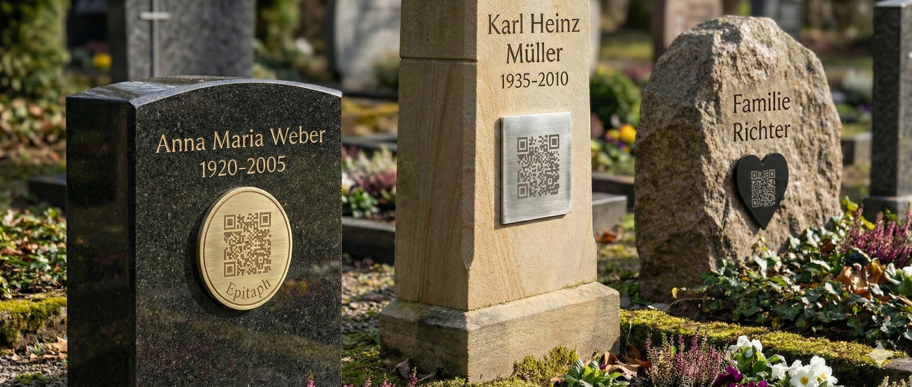 Epitaph QR-Plaketten Auswahl